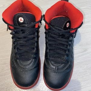 Black and red Jordans